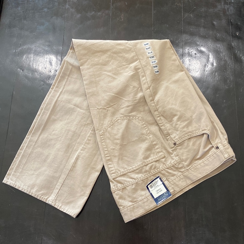 Button front khaki cargo pants